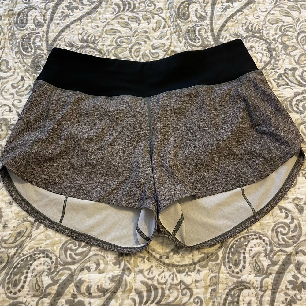 Lululemon Gray and Black Athletic Shorts